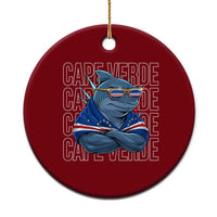 Cape Verde Flag Shark Cape Verdean Roots Cabo Verde Ceramic Ornament