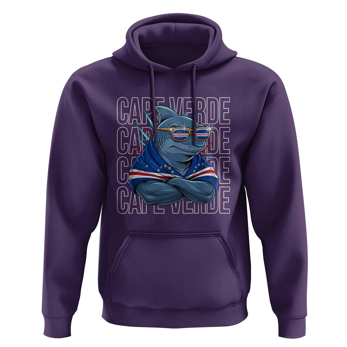 Cape Verde Flag Shark Cape Verdean Roots Cabo Verde Hoodie