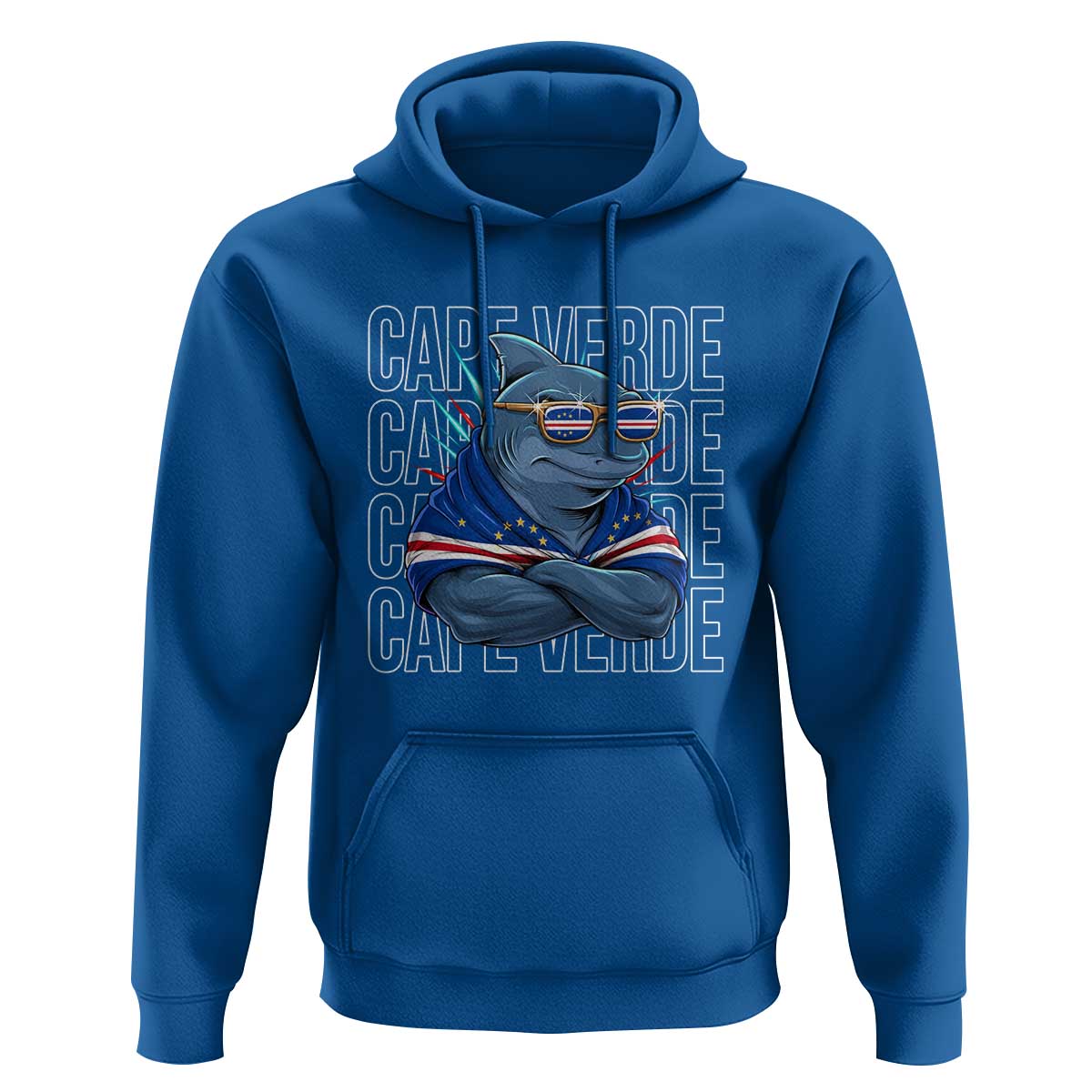 Cape Verde Flag Shark Cape Verdean Roots Cabo Verde Hoodie
