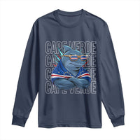 Cape Verde Flag Shark Cape Verdean Roots Cabo Verde Long Sleeve Shirt