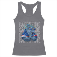Cape Verde Flag Shark Cape Verdean Roots Cabo Verde Racerback Tank Top