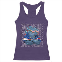 Cape Verde Flag Shark Cape Verdean Roots Cabo Verde Racerback Tank Top