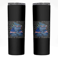 Cape Verde Flag Shark Cape Verdean Roots Cabo Verde Skinny Tumbler
