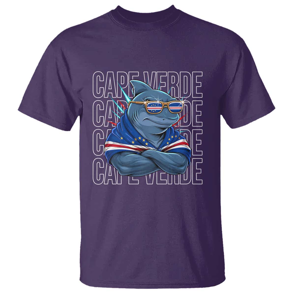 Cape Verde Flag Shark Cape Verdean Roots Cabo Verde T Shirt