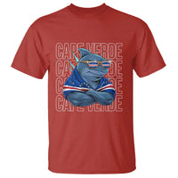 Cape Verde Flag Shark Cape Verdean Roots Cabo Verde T Shirt