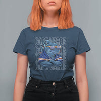 Cape Verde Flag Shark Cape Verdean Roots Cabo Verde T Shirt For Women