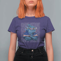 Cape Verde Flag Shark Cape Verdean Roots Cabo Verde T Shirt For Women