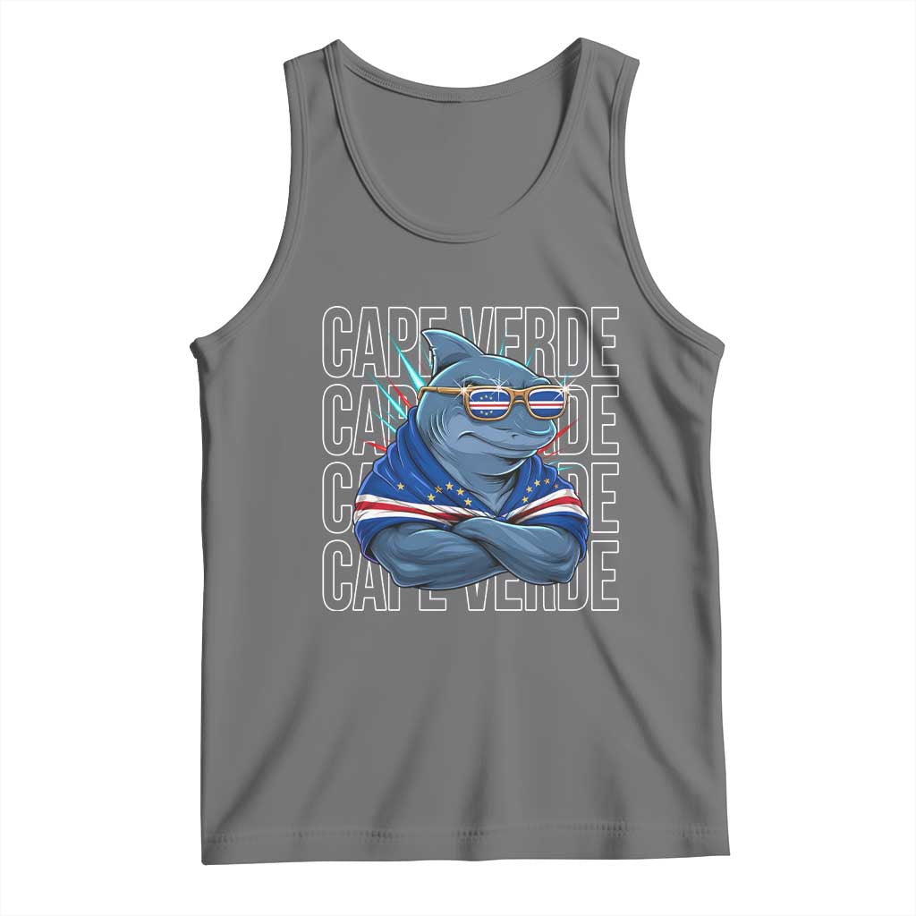 Cape Verde Flag Shark Cape Verdean Roots Cabo Verde Tank Top