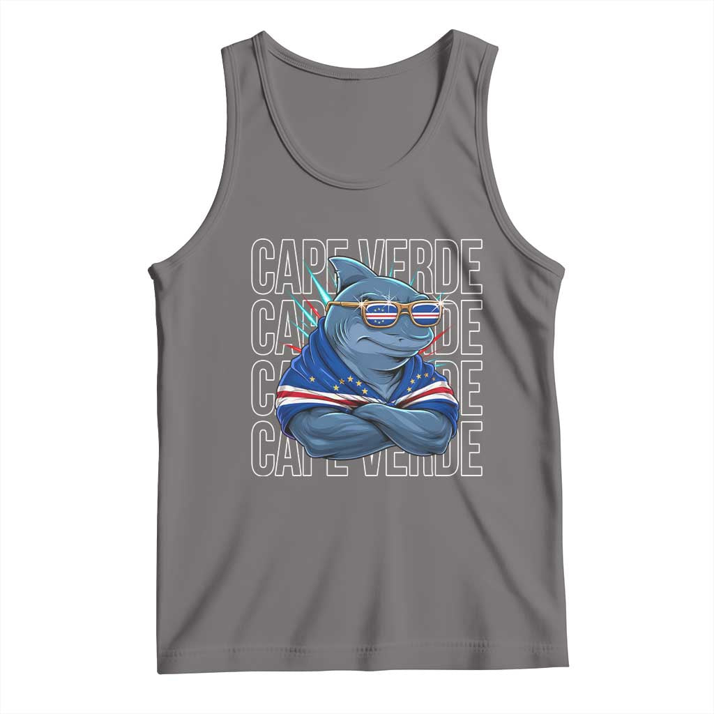 Cape Verde Flag Shark Cape Verdean Roots Cabo Verde Tank Top