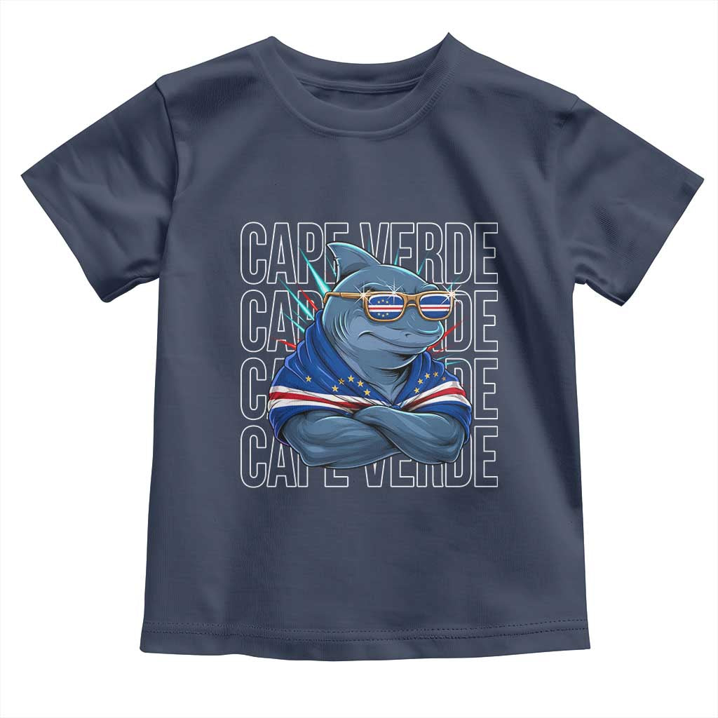 Cape Verde Flag Shark Cape Verdean Roots Cabo Verde Toddler T Shirt