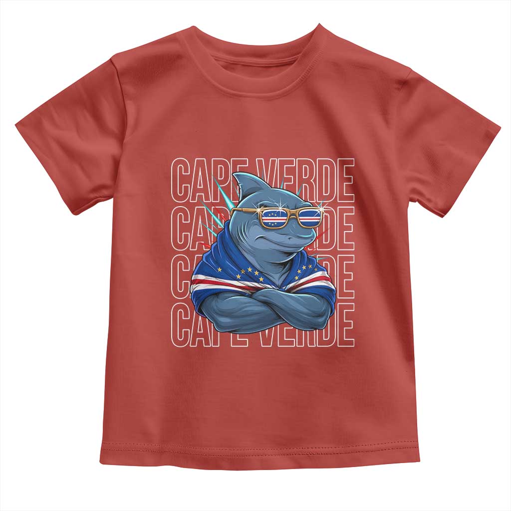 Cape Verde Flag Shark Cape Verdean Roots Cabo Verde Toddler T Shirt