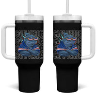 Cape Verde Flag Shark Cape Verdean Roots Cabo Verde Tumbler With Handle