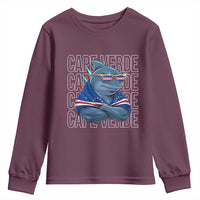 Cape Verde Flag Shark Cape Verdean Roots Cabo Verde Youth Sweatshirt