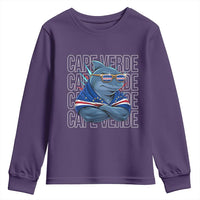 Cape Verde Flag Shark Cape Verdean Roots Cabo Verde Youth Sweatshirt