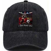 Norway Soccer Football Fan Norge Norwegian Flag Washed Cotton Baseball Cap Funny Raccoon Drinking Iced Coffee