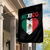 Mexican Flag Heart Mexico City Independence Day Gift Garden Flag