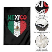Mexican Flag Heart Mexico City Independence Day Gift Garden Flag