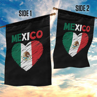 Mexican Flag Heart Mexico City Independence Day Gift Garden Flag