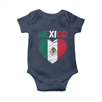 Mexican Flag Heart Mexico City Independence Day Gift Baby Onesie