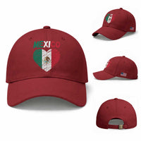 Mexican Flag Heart Mexico City Independence Day Gift Baseball Cap