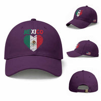 Mexican Flag Heart Mexico City Independence Day Gift Baseball Cap