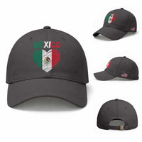 Mexican Flag Heart Mexico City Independence Day Gift Baseball Cap