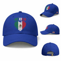 Mexican Flag Heart Mexico City Independence Day Gift Baseball Cap