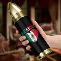 Mexican Flag Heart Mexico City Independence Day Gift Bullet Tumbler