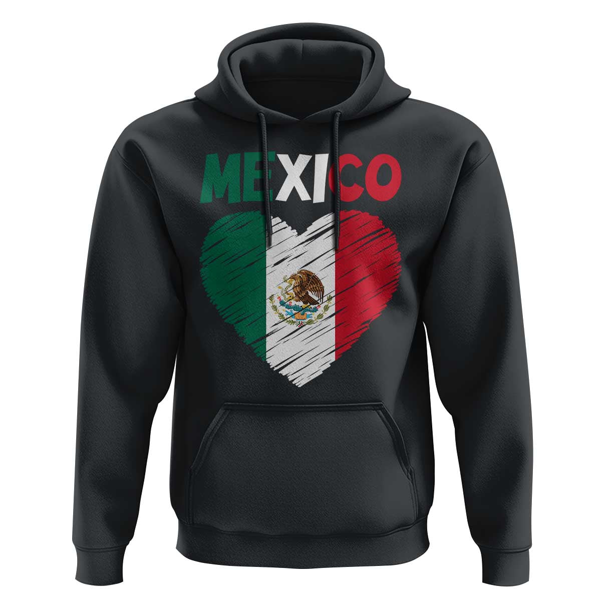 Mexican Flag Heart Mexico City Independence Day Gift Hoodie