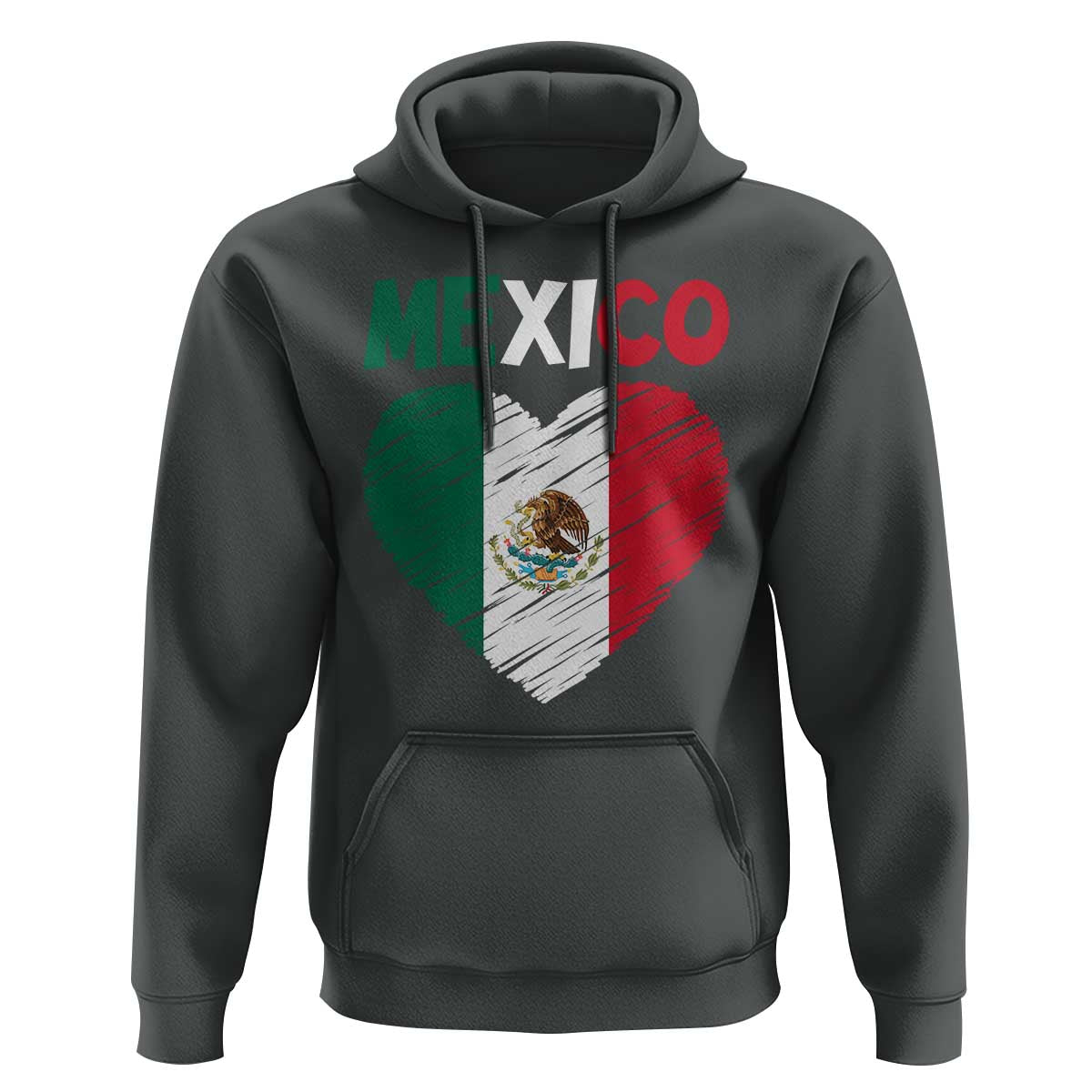 Mexican Flag Heart Mexico City Independence Day Gift Hoodie