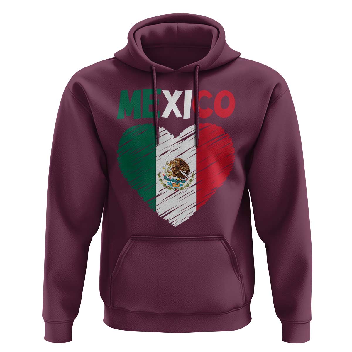 Mexican Flag Heart Mexico City Independence Day Gift Hoodie