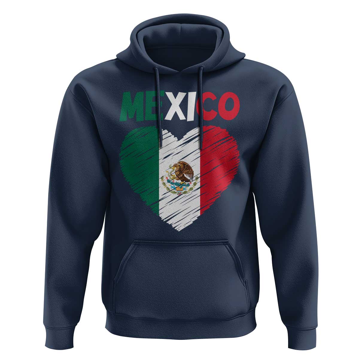 Mexican Flag Heart Mexico City Independence Day Gift Hoodie