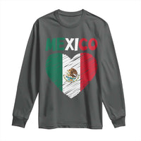 Mexican Flag Heart Mexico City Independence Day Gift Long Sleeve Shirt