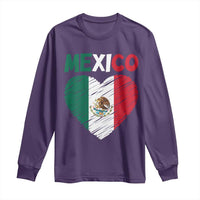 Mexican Flag Heart Mexico City Independence Day Gift Long Sleeve Shirt