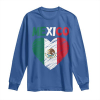 Mexican Flag Heart Mexico City Independence Day Gift Long Sleeve Shirt