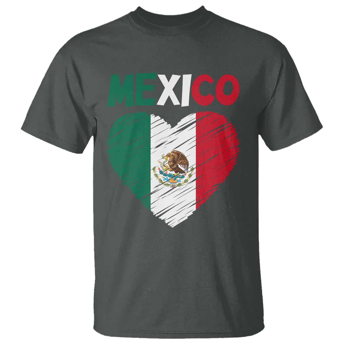 Mexican Flag Heart Mexico City Independence Day Gift T Shirt