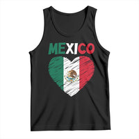 Mexican Flag Heart Mexico City Independence Day Gift Tank Top