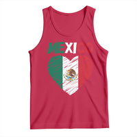 Mexican Flag Heart Mexico City Independence Day Gift Tank Top