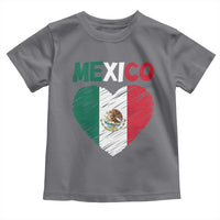 Mexican Flag Heart Mexico City Independence Day Gift Toddler T Shirt