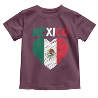 Mexican Flag Heart Mexico City Independence Day Gift Toddler T Shirt