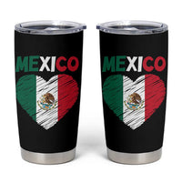 Mexican Flag Heart Mexico City Independence Day Gift Tumbler Cup