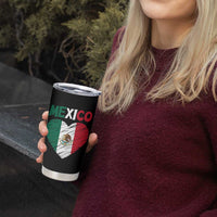 Mexican Flag Heart Mexico City Independence Day Gift Tumbler Cup