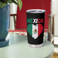 Mexican Flag Heart Mexico City Independence Day Gift Tumbler Cup