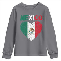 Mexican Flag Heart Mexico City Independence Day Gift Youth Sweatshirt