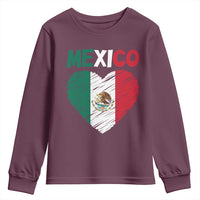 Mexican Flag Heart Mexico City Independence Day Gift Youth Sweatshirt