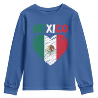 Mexican Flag Heart Mexico City Independence Day Gift Youth Sweatshirt