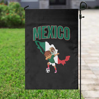Mexico Soccer Boy Dabbing Boy Mexican Flag Map Garden Flag