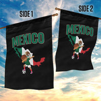 Mexico Soccer Boy Dabbing Boy Mexican Flag Map Garden Flag