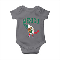 Mexico Soccer Boy Dabbing Boy Mexican Flag Map Baby Onesie