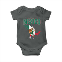 Mexico Soccer Boy Dabbing Boy Mexican Flag Map Baby Onesie